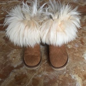 Australia Luxe Collective Suede Boot Mongolian Fur